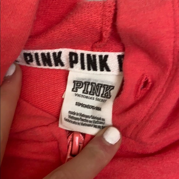 Victoria secret coral/pink sweatshirt - Picture 2 of 5